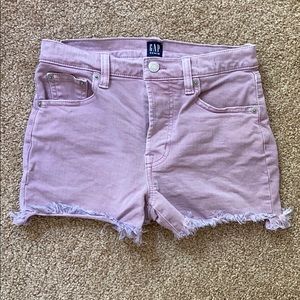 Gap lavender cutoff denim shorts